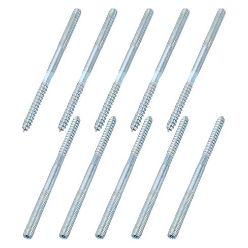 MECCANIXITY M6 Hanger Bolts, 3.54"(90mm) Length Double Headed Hanger Bolts 0.24"(6mm) Wood Dowel Screw Self-Tapping Threaded Rods Screw for Assembling Wood Furniture Joint, Pack of 10 in Saudi Arabia