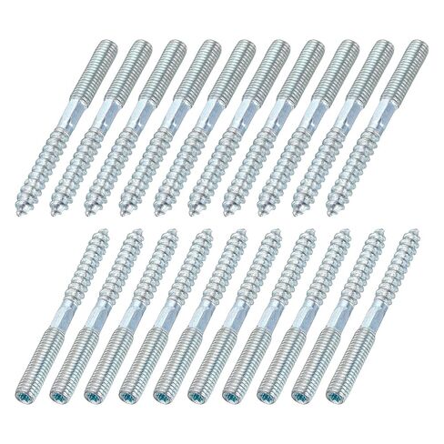 MECCANIXITY M6 Hanger Bolts, 3.54"(90mm) Length Double Headed Hanger Bolts 0.24"(6mm) Wood Dowel Screw Self-Tapping Threaded Rods Screw for Assembling Wood Furniture Joint, Pack of 10 in Saudi Arabia