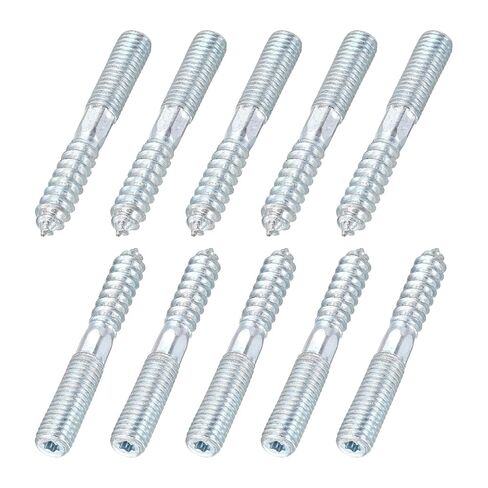 MECCANIXITY M6 Hanger Bolts, 3.54"(90mm) Length Double Headed Hanger Bolts 0.24"(6mm) Wood Dowel Screw Self-Tapping Threaded Rods Screw for Assembling Wood Furniture Joint, Pack of 10 in Saudi Arabia