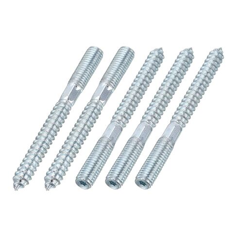 MECCANIXITY M6 Hanger Bolts, 3.54"(90mm) Length Double Headed Hanger Bolts 0.24"(6mm) Wood Dowel Screw Self-Tapping Threaded Rods Screw for Assembling Wood Furniture Joint, Pack of 10 in Saudi Arabia