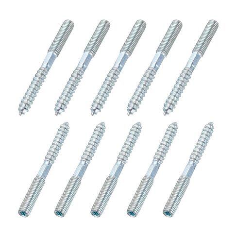 MECCANIXITY M6 Hanger Bolts, 3.54"(90mm) Length Double Headed Hanger Bolts 0.24"(6mm) Wood Dowel Screw Self-Tapping Threaded Rods Screw for Assembling Wood Furniture Joint, Pack of 10 in Saudi Arabia