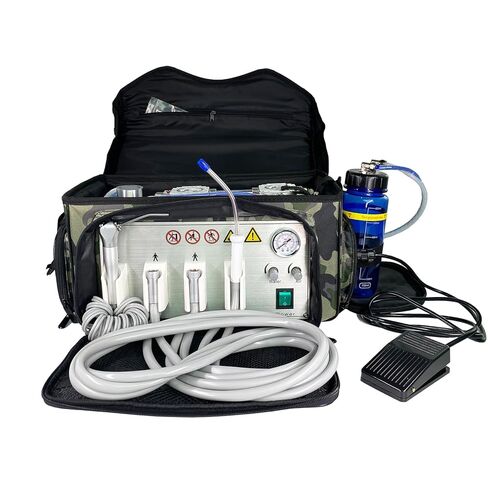 وحدة توصيل الأسنان البيطرية المحمولة مع ضاغط الهواء ونظام الشفط لعيادة الأسنان البيطرية، 4H in Kuwait