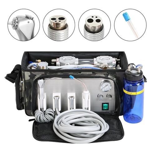 وحدة توصيل الأسنان البيطرية المحمولة مع ضاغط الهواء ونظام الشفط لعيادة الأسنان البيطرية، 4H in Kuwait