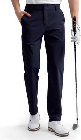 HISDERN AIR 501 Men's Dry-Fit Golf Pants 30"/32" Lightweight Stretch Breathable for Active Sport Casual with Zipper Pocket in Saudi Arabia