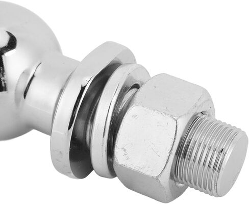 Asixxsix 2 Inch Chrome Trailer Hitch Ball, 5000lbs Forged Steel Towing Capacity, with Galvanized Hex Nut and Spiral Locking Washer, for Trailers Boat Campervans ATVs Pickups SUVs in Saudi Arabia