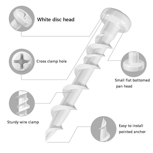 (100 pcs) Pan Head Drywall Anchors 1-1/4" White Anti Rust Coating, Bolt Anchor, Duty Hollow Wall Anchors in Saudi Arabia
