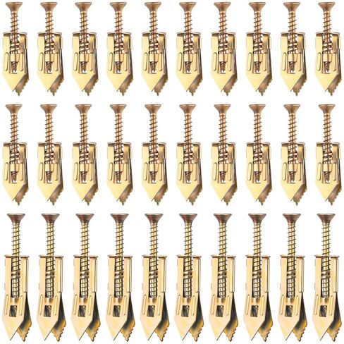 PAGOW 60 Pcs Self-Drilling Anchors, Ancors and Screws for Heavy Duty, Metal Screw Anchors Kit, No Drill and Holes in Wall (3 Sizes) in Saudi Arabia