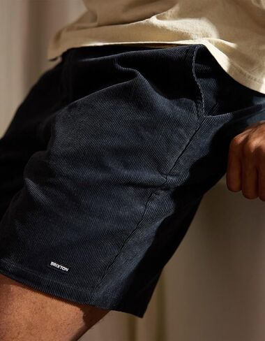Brixton Leon Mens Elastic Waist Corduroy Shorts in Saudi Arabia