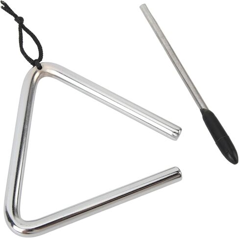 Keenso Triangle Instrument, Stainless Steel Hand Percussion Music Education Tool, 4 Inch for Classroom Rhythm Beginners and Professionals in Saudi Arabia