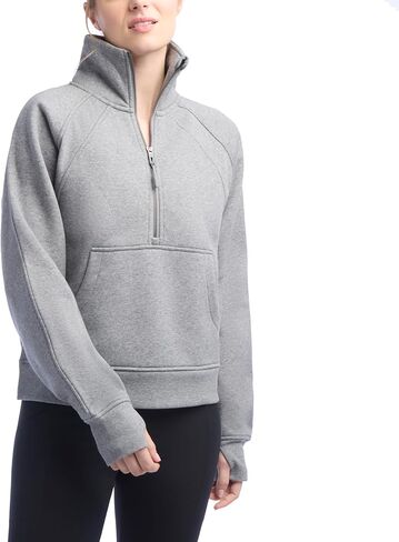 Jockey Women's Mixed Rib Half Zip Pullover Sweatshirt in Saudi Arabia