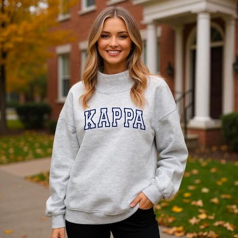 كنزة Kappa Kappa Gamma خفيفة الوزن ذات رقبة دائرية in Saudi Arabia