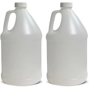 أباريق بلاستيكية سعة 1 جالون من جولي - حاويات HDPE خالية من مادة BPA مع أغطية لولبية آمنة، مقاومة للتسرب ومتينة للاستخدام السكني أو التجاري (عبوة من قطعتين) in Kuwait