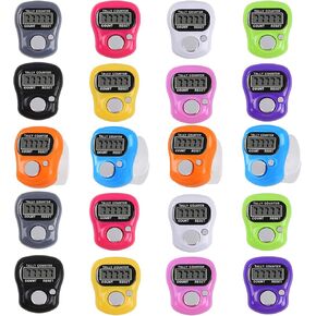 عداد تالي 20 قطعة عداد إصبع إلكتروني عداد رقمي للفرس 5 أرقام عد LCD للحياكة/الجولف/التدريب/عد السلع/اللفة إلخ in Kuwait