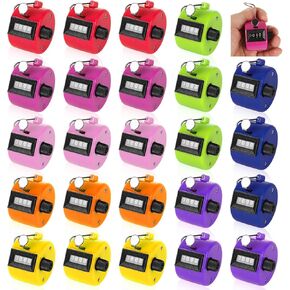 24 Pack Clicker Counter, Hand Tally Counter Clicker, 4 Digit Mechanical Palm Pitch Counter Clicker for Counting Numbers Golf Sports Events Office Stadium in Kuwait