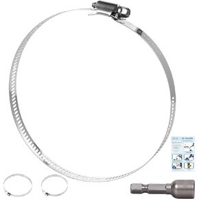 1-1/2 Inches Hose clamps, 304 Stainless Steel Worm Gear Hose Clamps,10 Pcs Fuel Line Pipe Clamps in Kuwait