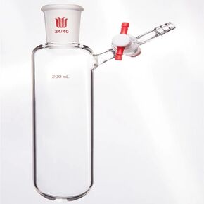 Lab Reaction Tube with 2mm Aperture PTFE Valve, Flask, Reaction Tube, Borosilicate Glass, F89(10mL-F891910S) in Saudi Arabia