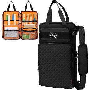 حقيبة عصا الطبل مع خطاف تعليق، حقيبة حمل مطرقة الطبل مع حزام كتف قابل للفصل، حقيبة أعواد طبلة معلقة للطبول، مبطنة باللون الأسود in Kuwait