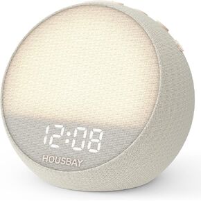 HOUSBAY MINI Sunrise Alarm Clock with Sound Machine, Rhythm Wake-Up Light, White Noise for Sleeping, Compact Phone-Free Bedrooms Clock, Putty in Kuwait