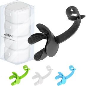 4 Pack Football Mouth Guards with Strap - Breathable Lip Protector Mouthpiece with Case for Football Players, Comfortable Wide Opening Design (Black/White/Blue/Green) - Perfect for Youth & Adult in Kuwait