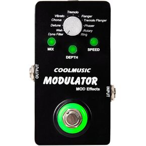COOLMUSIC A-ME01 Modulator Multi Effects Pedal with 11 Modes Dyna Filter Wah Chorus Tremolo Flanger Phaser Rotary Ring in Kuwait