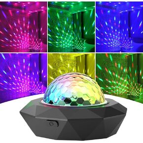 Rechargeable Disco Ball Lights, Mini RGB Party Lights Sound Activated, Strobe Stage Light Perfect for Halloween Christmas Events Birthday Wedding Decorations Home Room Dance Parties in Kuwait