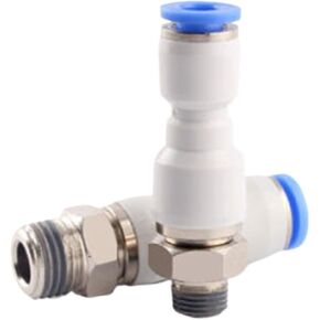 1 قطعة دوران عالي السرعة 4 ~ 12 مللي متر موصلات أنبوب هوائي مستقيم في تركيبات سريعة تركيب الهواء 1/8 "~ 1/2" خيط ذكر (6 مللي متر ، 1/2") in Kuwait