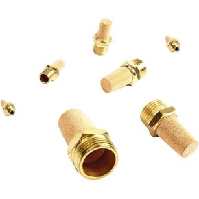 1 قطعة هوائي العادم الخمار النحاس كاتم الصوت المناسب مرشح الضوضاء المخفض موصل BSL-M5 1/8 "1/4" 3/8 "1/2"(1/4") in Kuwait