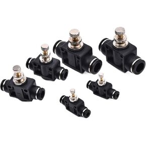 1pcs Black DSA 4 6 8 10 12MM OD Tube Flow control Throttle valve Pneumatic Fittings Pneumatic type speed control connector(6mm OD Hose) in Saudi Arabia