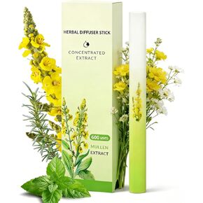 Herbal Diffuser Pen with Mullein, Thyme, Peppermint & Evening Primrose, Botanical Aromatherapy Diffuser Stick, Portable Herbal Aroma Pen, Refreshing Botanical Scent, Up to 600 Uses in Kuwait