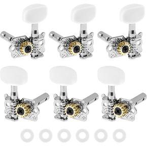 QWORK Guitar String Tuning Peg, Set of 6 Tuner Machine Head, Complete Set with Ferrules and Screws in Kuwait