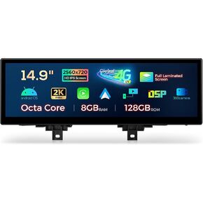 XTRONS 14.9 Inch Android 14 Car Stereo for BMW F30/F31/F32/F33/F34/F35/F36 (2013-2016) NBT System, 2K IPS Touch Screen 8+128GB Global 4G Car Radio GPS Navigation Support Wireless Car Play Android Auto in Kuwait