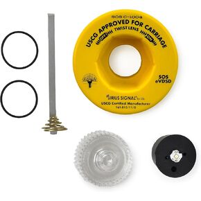 مجموعة خدمة إشارة سيريوس لإشارة الاستغاثة الإلكترونية C-1003 SOS - تتضمن حلقات دائرية بديلة، مجموعة البطارية، العدسة، ووحدة LED in Kuwait