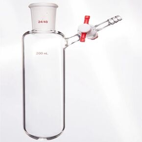 Reaction Tube with 2 mm Opening PTFE Valve, Flask, Reaction Tube, Borosilicate Glass, F89(200mL-F894200S) in Kuwait