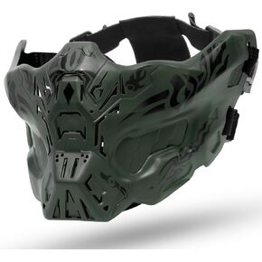 Qavctw Airsoft Half Face Masks Tactical Half Face Protective Masks for CS Survival Games Shooting Cosplay Movie Paintball Halloween Masquerade Ball Party Masks in Kuwait