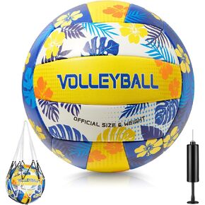 كرة طائرة ناعمة الملمس مقاس رسمي 5، كرة تدريب من جلد البولي يوريثان للفتيات المبتدئين والأطفال الشباب، مطبوعة للكرة الطائرة في الأماكن المغلقة والخارجية مع مضخة وحقيبة شبكية للمدرسة وصالة الألعاب الرياضية والفناء الخلفي in Kuwait