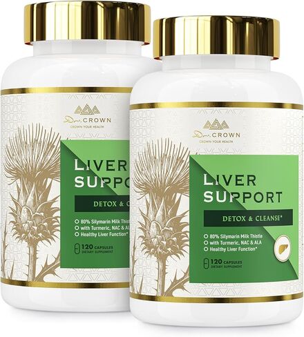 Liver Cleanse Detox & Repair - Milk Thistle Supplement, with Silymarin, N-Acetyl Cysteine(NAC), Artichoke, Turmeric & Dandelion for Liver Detox, Cleanse, Gluten Free, Non-GMO - 120 Capsules in Saudi Arabia