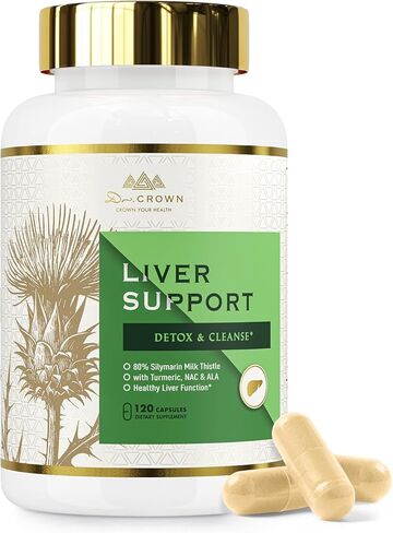 Liver Cleanse Detox & Repair - Milk Thistle Supplement, with Silymarin, N-Acetyl Cysteine(NAC), Artichoke, Turmeric & Dandelion for Liver Detox, Cleanse, Gluten Free, Non-GMO - 120 Capsules in Saudi Arabia