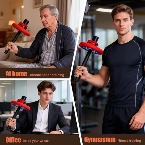 Wrist Strengthener & Forearm Exerciser – 2-Inch Olympic Plate Exclusive, Grip Trainer for Beginners & Professionals, Home Gym Forearm Strength Equipment in Kuwait