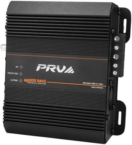 PRV AUDIO 900 Watts Mono Subwoofer Car Audio Amplifier RS900 BASS 1 Ohm – 12 Volts Monoblock Class D Amp, Built-in Crossover & Bass Boost with High Level Inputs in Saudi Arabia