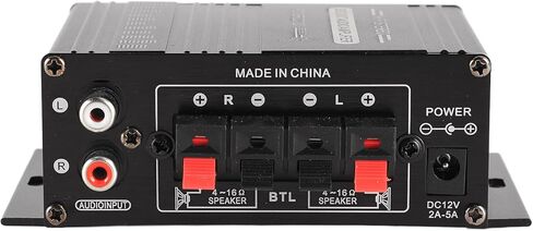 Qiilu Car Audio Amplifier, Stereo Amplifier 12V Portable Clear Sound Quality Mini Amplifier for Car Motorbike Home (AK270) in Kuwait