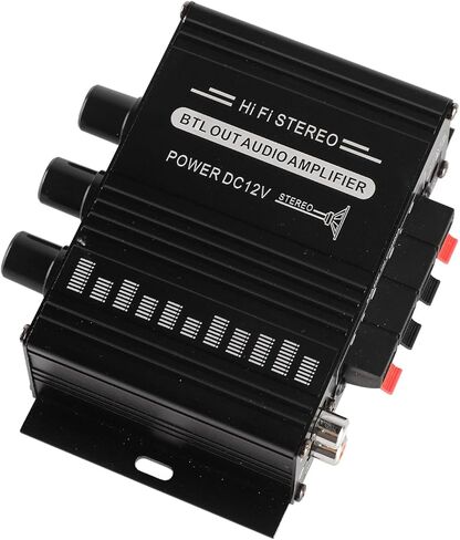 Qiilu Car Audio Amplifier, Stereo Amplifier 12V Portable Clear Sound Quality Mini Amplifier for Car Motorbike Home (AK270) in Kuwait