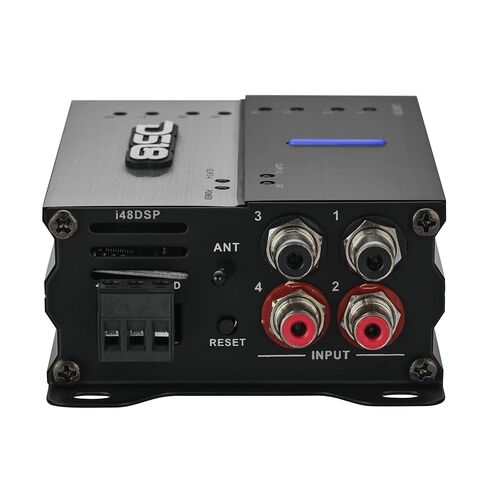 معالج صوت رقمي DS18 i48DSP ذو 8 قنوات مع تحكم في تطبيق بلوتوث - 4 مدخلات RCA، 8 مخرجات RCA، 31 نطاق EQ، بوابة الضوضاء، ومحدد - سيارة، دراجة نارية، وPowersports Audio DSP in Saudi Arabia