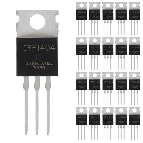 20pcs IRF1404 N-Channel TO-220 Plug-in N-Channel 40V 160A 333W for Automobile Electric Vehicle Solar Panel LED Lighting Audio Amplifier in Saudi Arabia