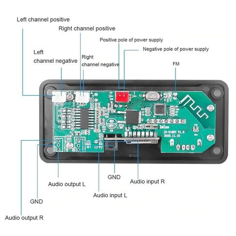 Mp3 Decoding Board, Decoder Board Audio Decoding Module ABS Audio Receiver Board Digital Amplifier Board MP3 Player Decoder Board for Subwoofer Soundbar Speaker for Car Truck Taxi in Saudi Arabia