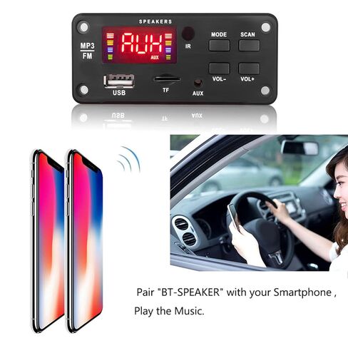Mp3 Decoding Board, Decoder Board Audio Decoding Module ABS Audio Receiver Board Digital Amplifier Board MP3 Player Decoder Board for Subwoofer Soundbar Speaker for Car Truck Taxi in Saudi Arabia