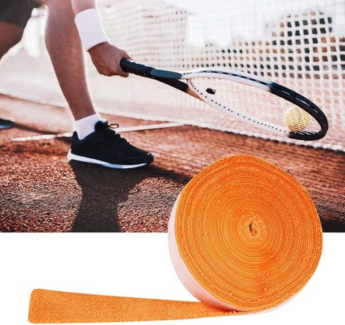 10M Polyester Fiber Sweat Absorption Anti Skid Badminton Racket Grip Tape Breathable Soft Hand Feeling Tennis Bat Sweatband Wraps Hand Can Absorption Injury Make Desi in Saudi Arabia