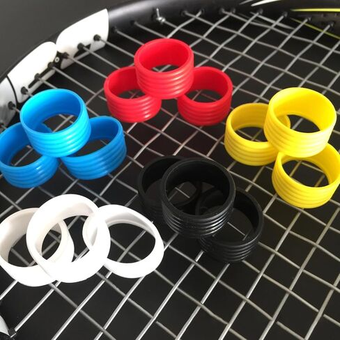 Nonslip Racket Rubber Bands for Badminton Squash Baseball Bat Handle Silicone Tennis Racquet Grip Rings Racket Bands Grip Bands for Tennis Racquet in Saudi Arabia