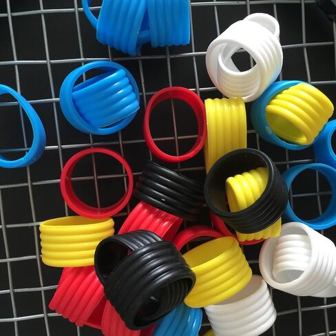 Nonslip Racket Rubber Bands for Badminton Squash Baseball Bat Handle Silicone Tennis Racquet Grip Rings Racket Bands Grip Bands for Tennis Racquet in Saudi Arabia