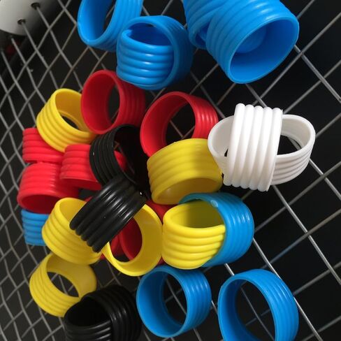 Nonslip Racket Rubber Bands for Badminton Squash Baseball Bat Handle Silicone Tennis Racquet Grip Rings Racket Bands Grip Bands for Tennis Racquet in Saudi Arabia