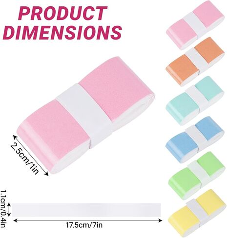 6 Pack Tennis Racket Grip Tape Non-Slip Absorbent Gradient Color Sweat Tennis Racket Overgrips for Tennis Pickleball Badminton Golf Baseball Bat in Saudi Arabia